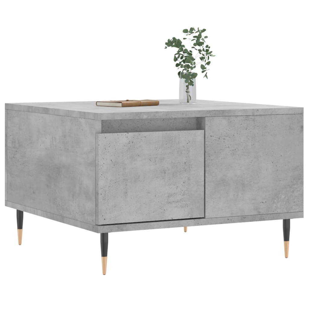 Salongbord betonggrå 55x55x36,5 cm konstruert tre