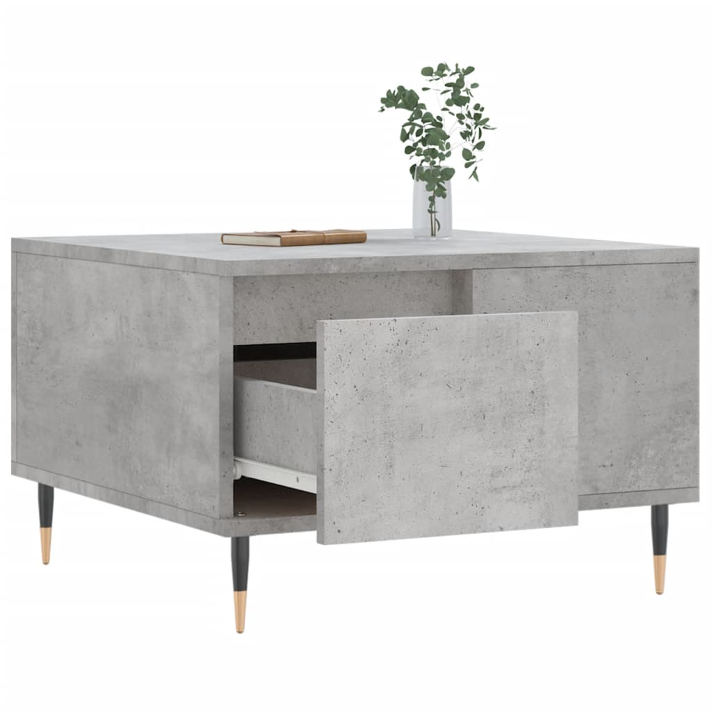 Salongbord betonggrå 55x55x36,5 cm konstruert tre