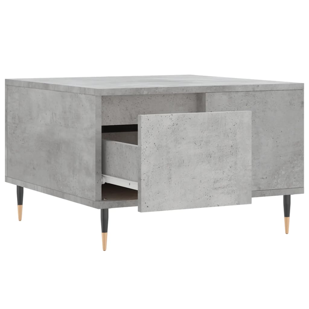 Salongbord betonggrå 55x55x36,5 cm konstruert tre