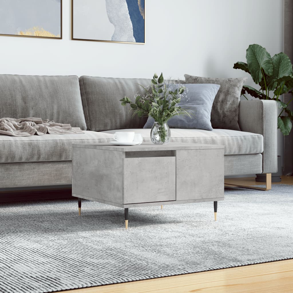 Salongbord betonggrå 55x55x36,5 cm konstruert tre