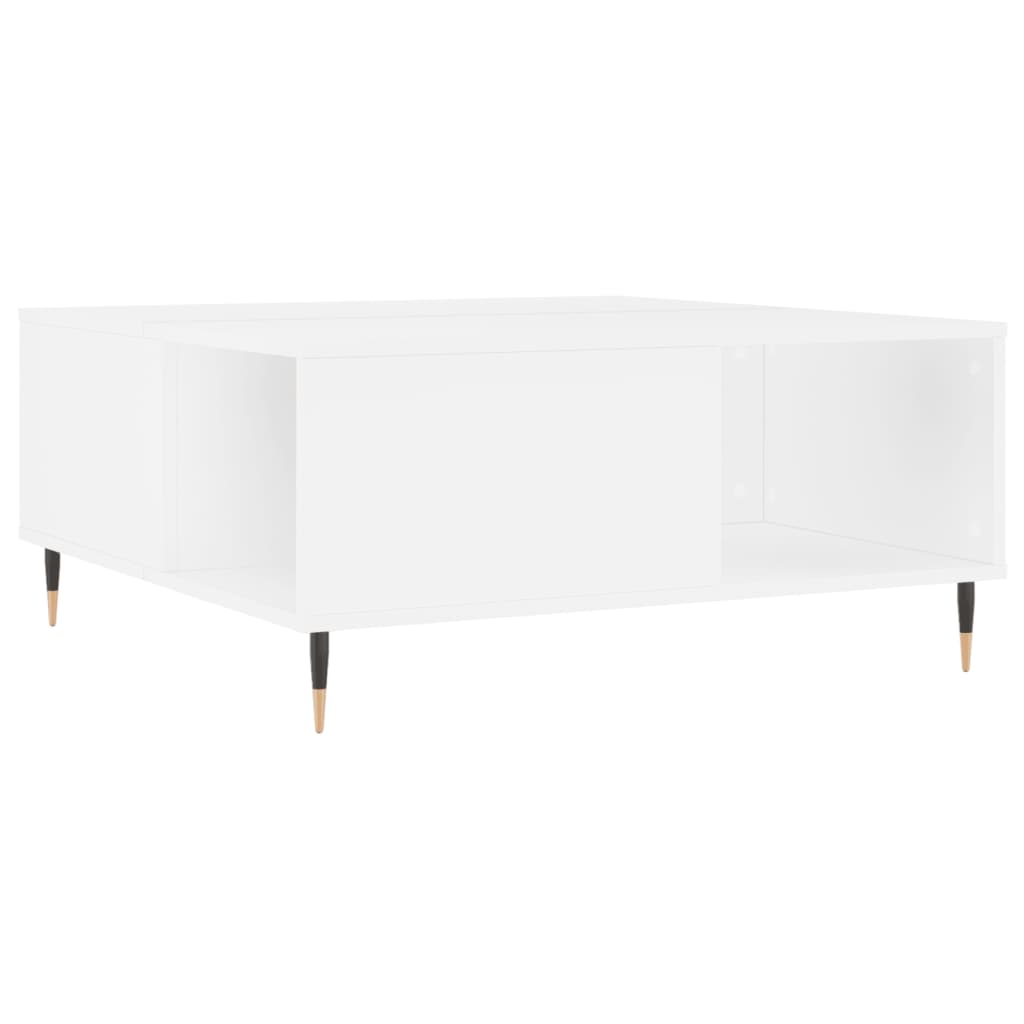 Salongbord hvit 80x80x36,5 cm konstruert tre