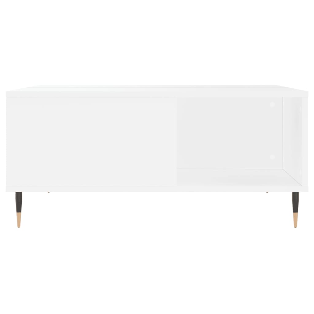 Salongbord hvit 80x80x36,5 cm konstruert tre