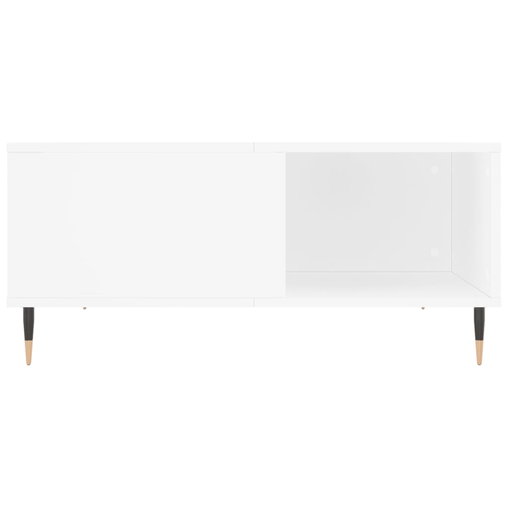Salongbord hvit 80x80x36,5 cm konstruert tre