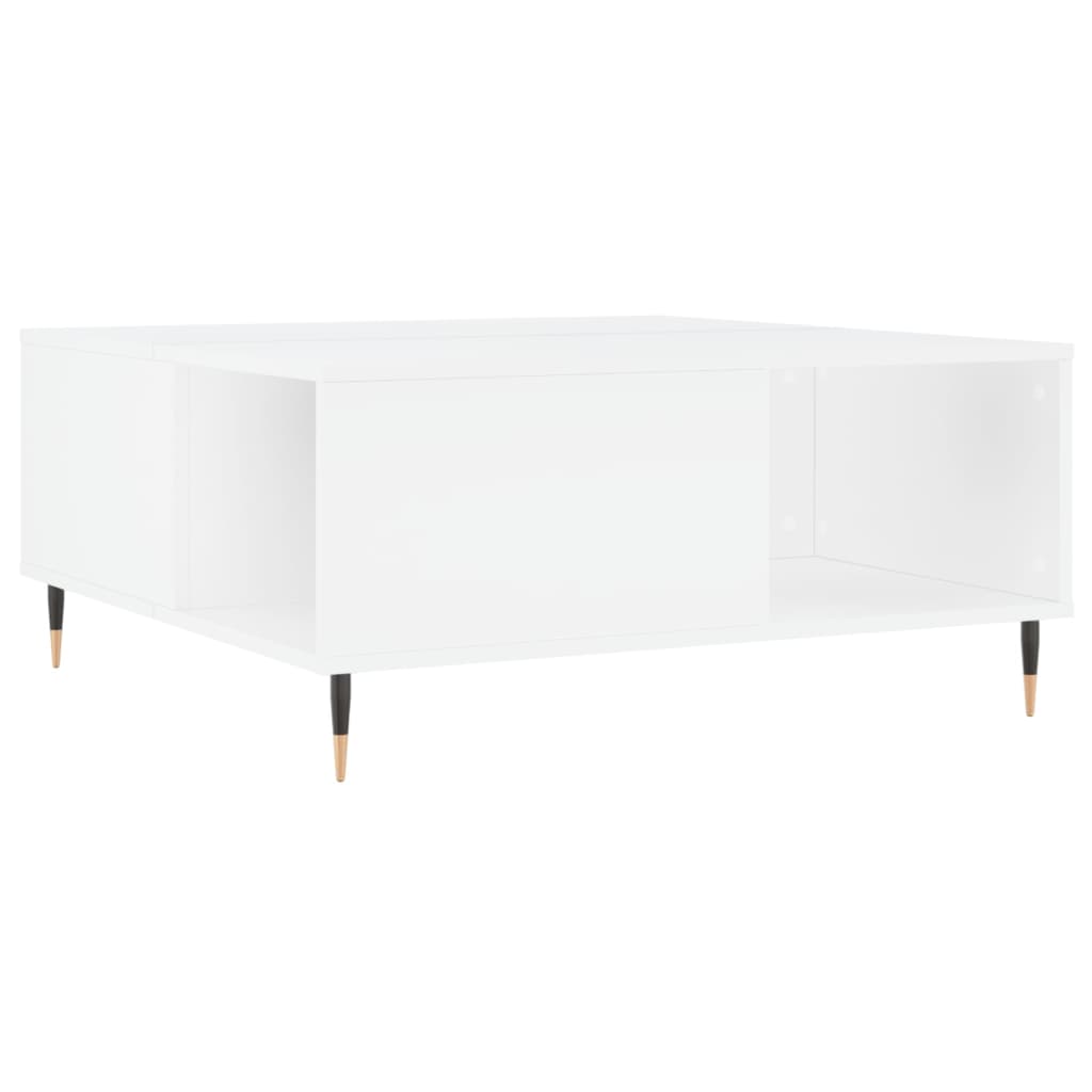 Salongbord hvit 80x80x36,5 cm konstruert tre