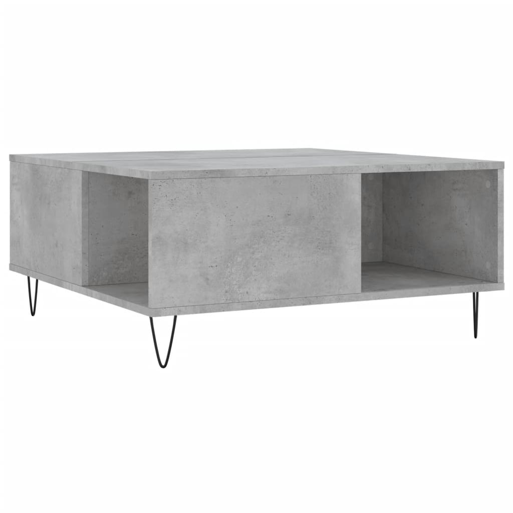 Salongbord betonggrå 80x80x36,5 cm konstruert tre