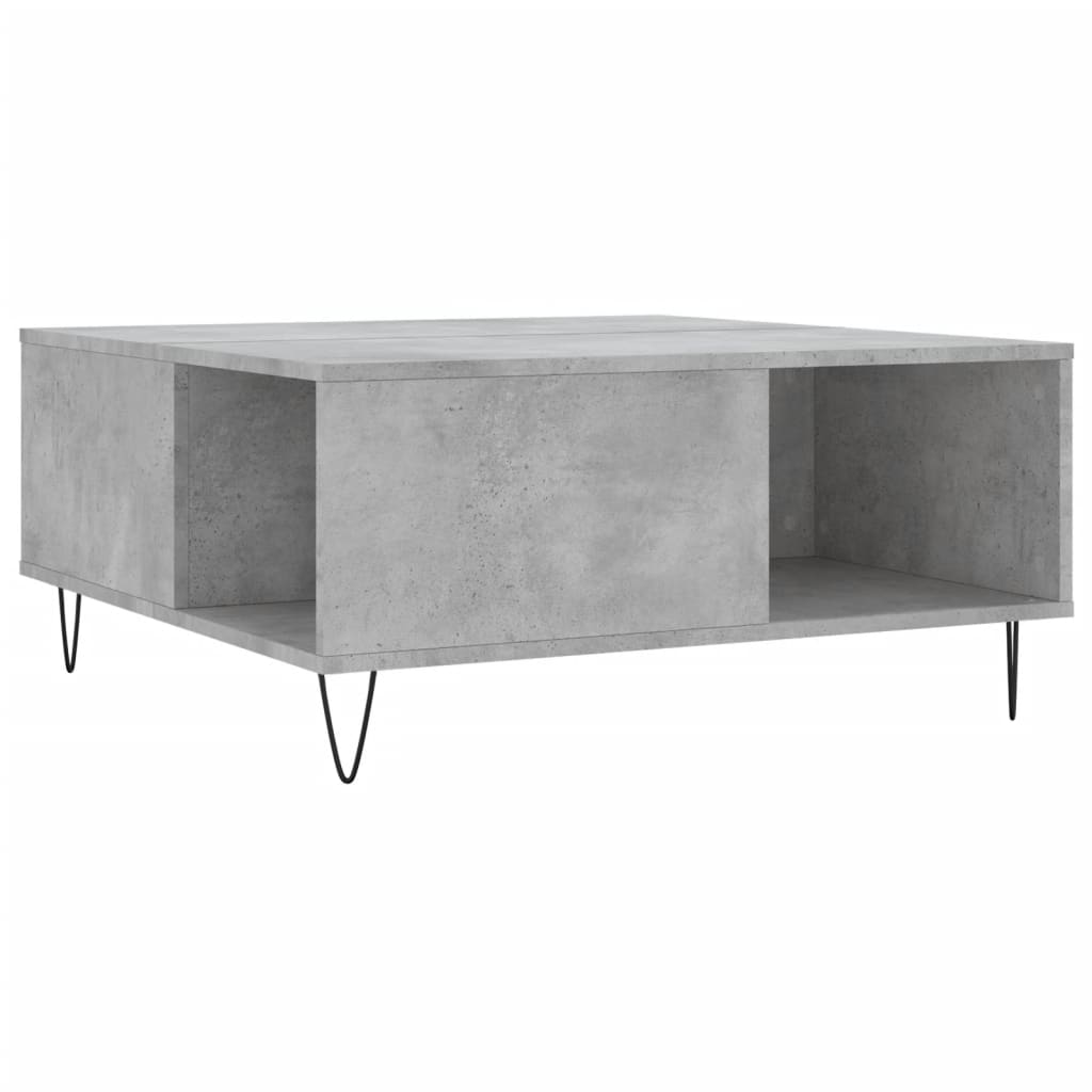 Salongbord betonggrå 80x80x36,5 cm konstruert tre
