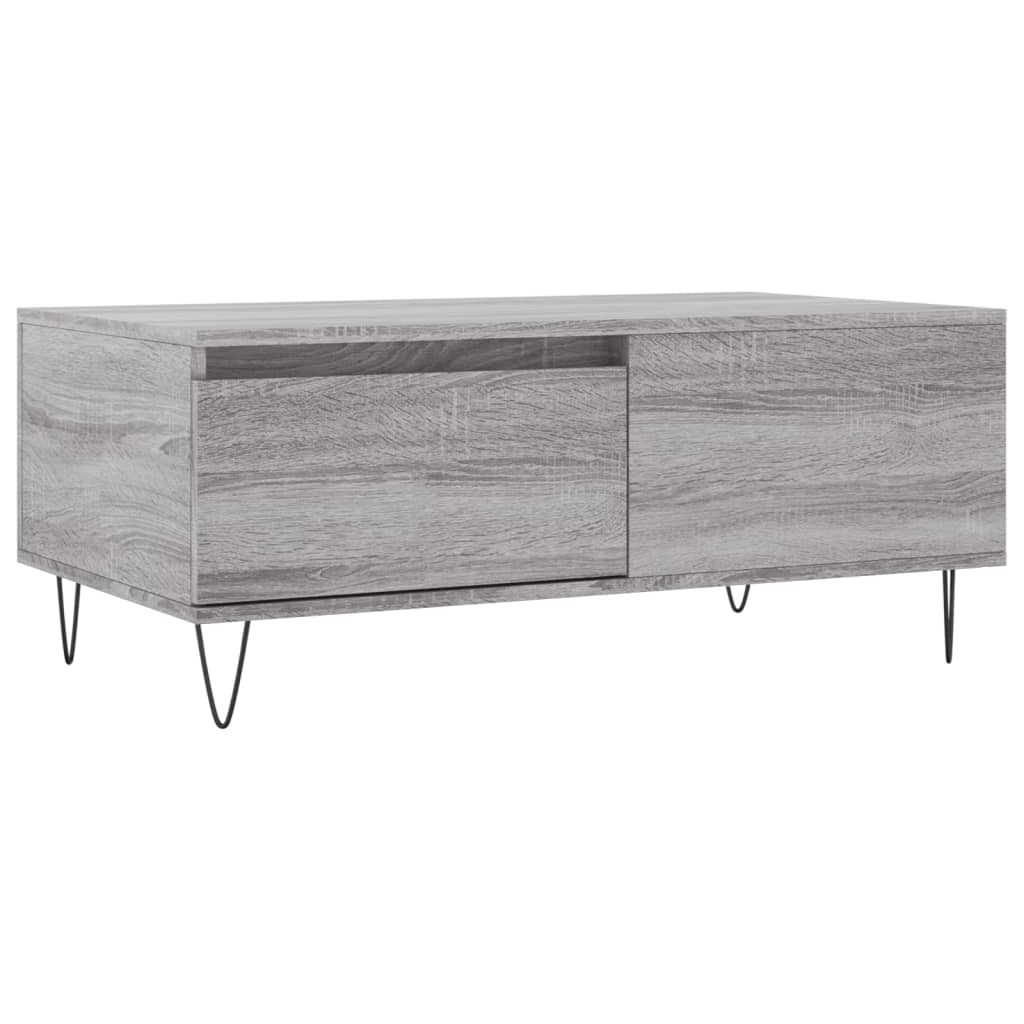 Salongbord grå sonoma 90x50x36,5 cm konstruert tre