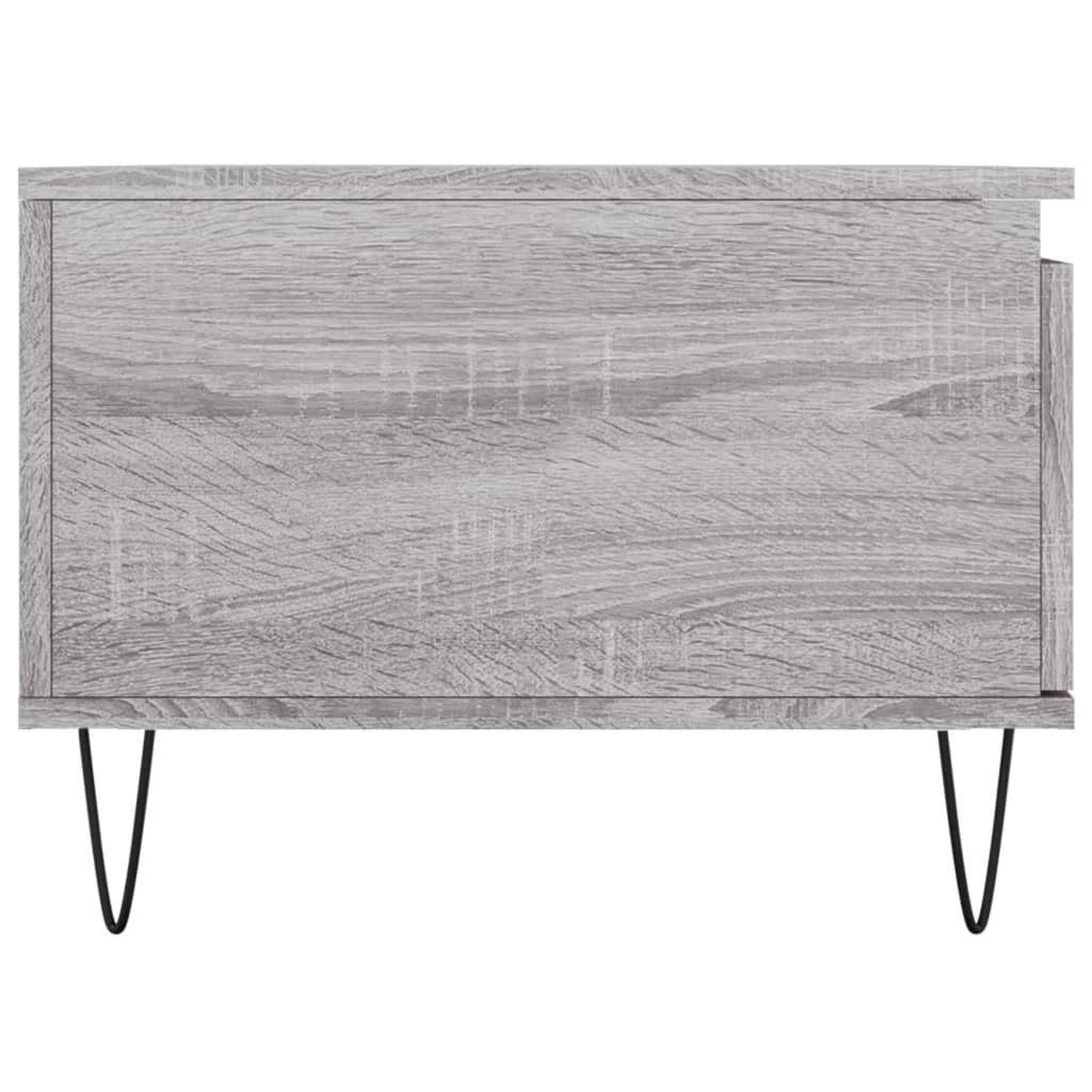 Salongbord grå sonoma 90x50x36,5 cm konstruert tre