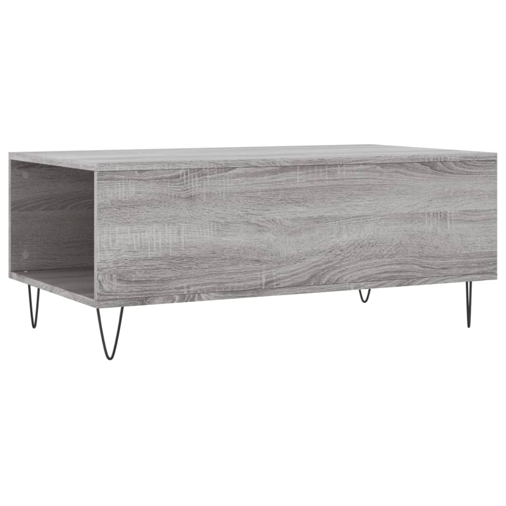 Salongbord grå sonoma 90x50x36,5 cm konstruert tre
