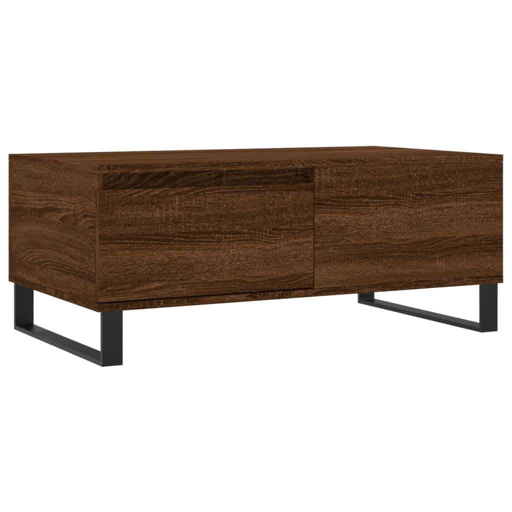 Salongbord brun eik 90x50x36,5 cm konstruert tre