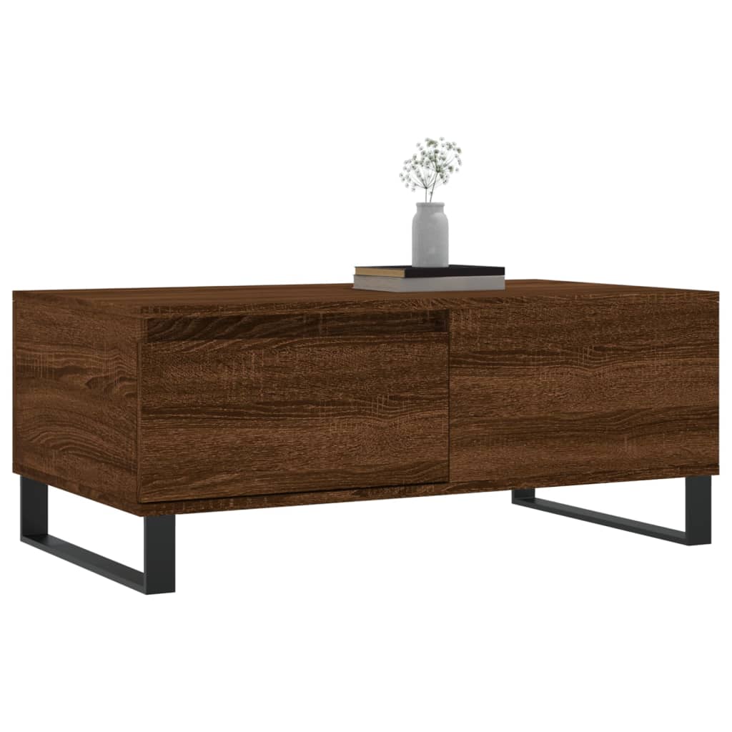 Salongbord brun eik 90x50x36,5 cm konstruert tre