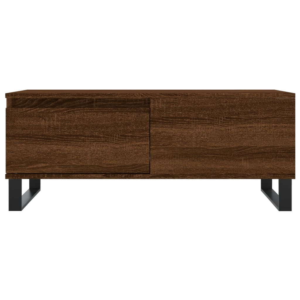 Salongbord brun eik 90x50x36,5 cm konstruert tre