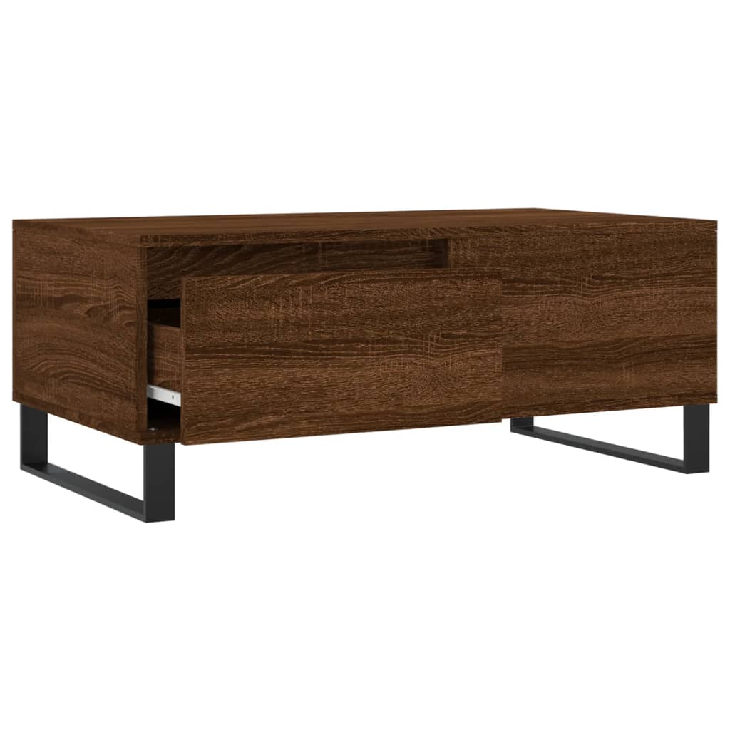 Salongbord brun eik 90x50x36,5 cm konstruert tre