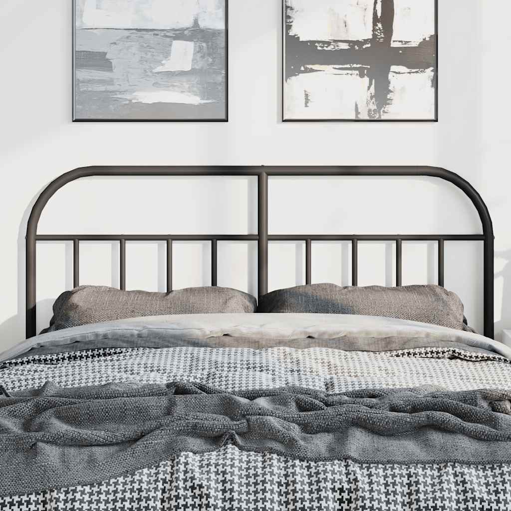 Sengegavl i metall svart 150 cm