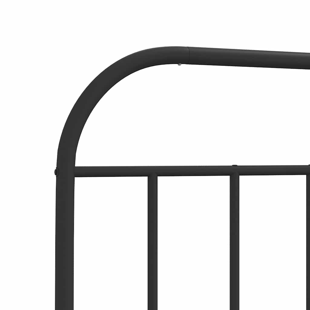 Sengegavl i metall svart 150 cm