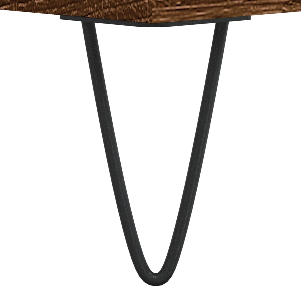 Salongbord brun eik 60x60x30 cm konstruert tre