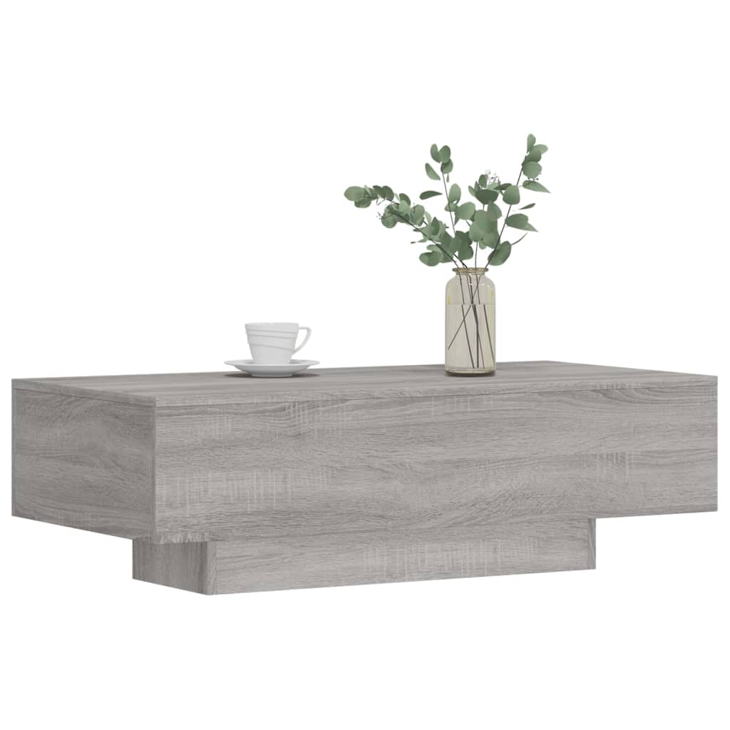 Salongbord grå sonoma 100x49,5x31 cm konstruert tre