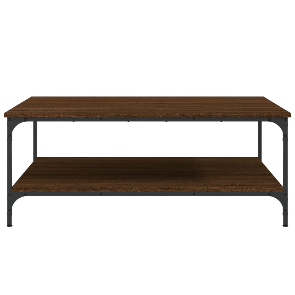 Salongbord brun eik 100x100x40 cm konstruert tre