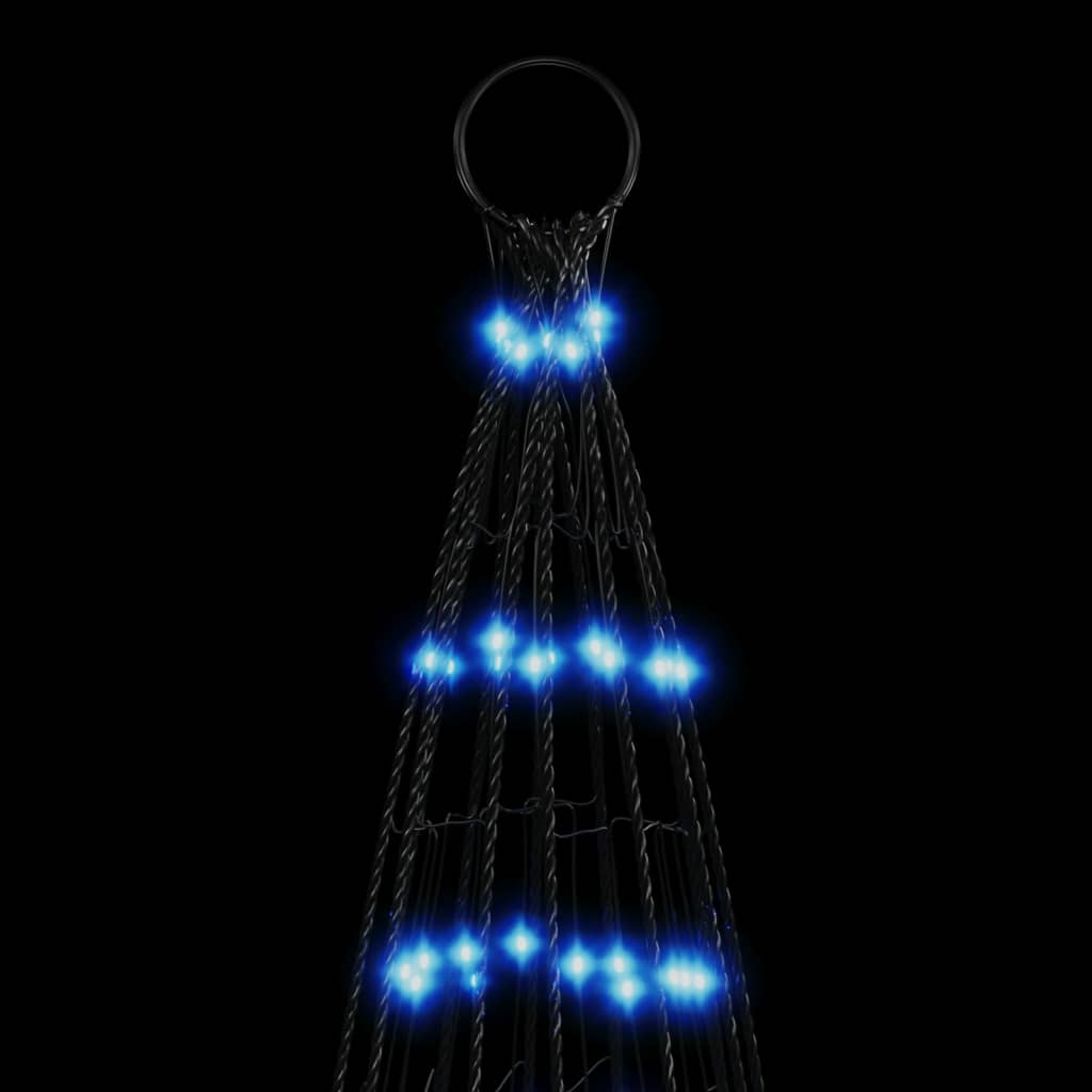 LED juletre på flaggstang 1534 LEDs Blå 500 cm