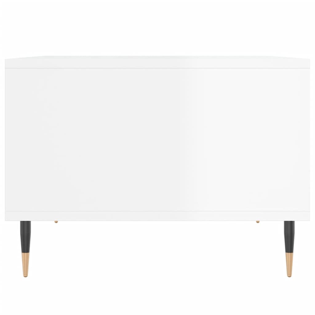 Salongbord høyglans hvit 60x50x36,5 cm konstruert tre