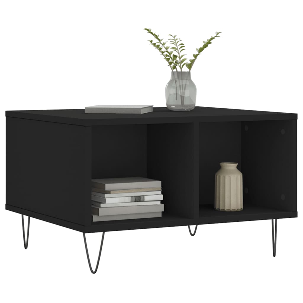 Salongbord svart 60x50x36,5 cm konstruert tre