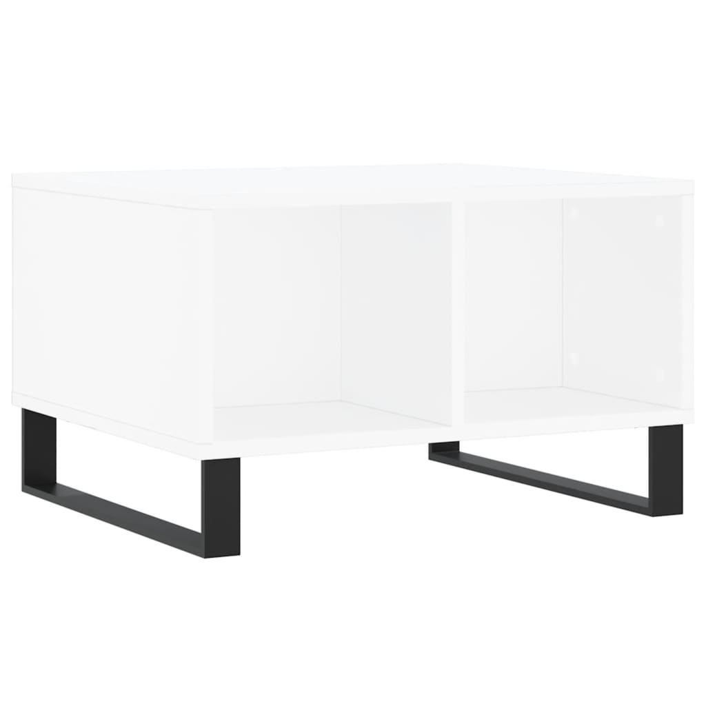 Salongbord hvit 60x50x36,5 cm konstruert tre