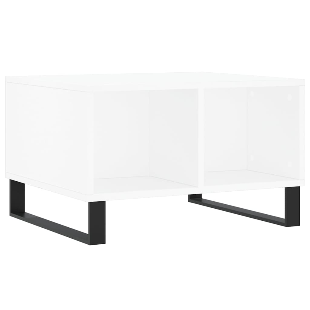 Salongbord hvit 60x50x36,5 cm konstruert tre