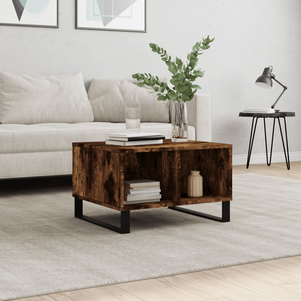 Salongbord røkt eik 60x50x36,5 cm konstruert tre
