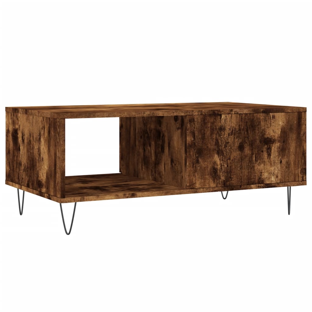 Salongbord røkt eik 90x50x36,5 cm konstruert tre