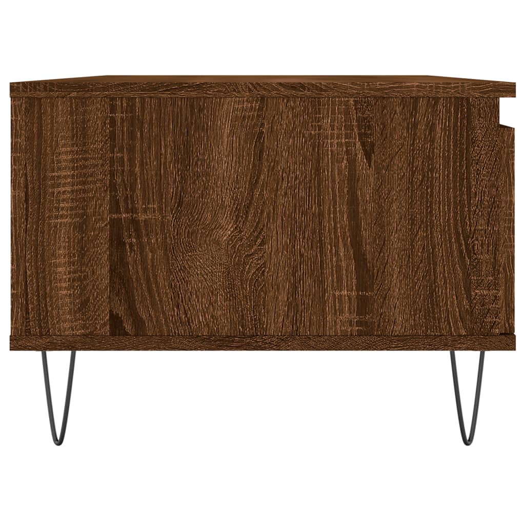 Salongbord brun eik 90x50x36,5 cm konstruert tre