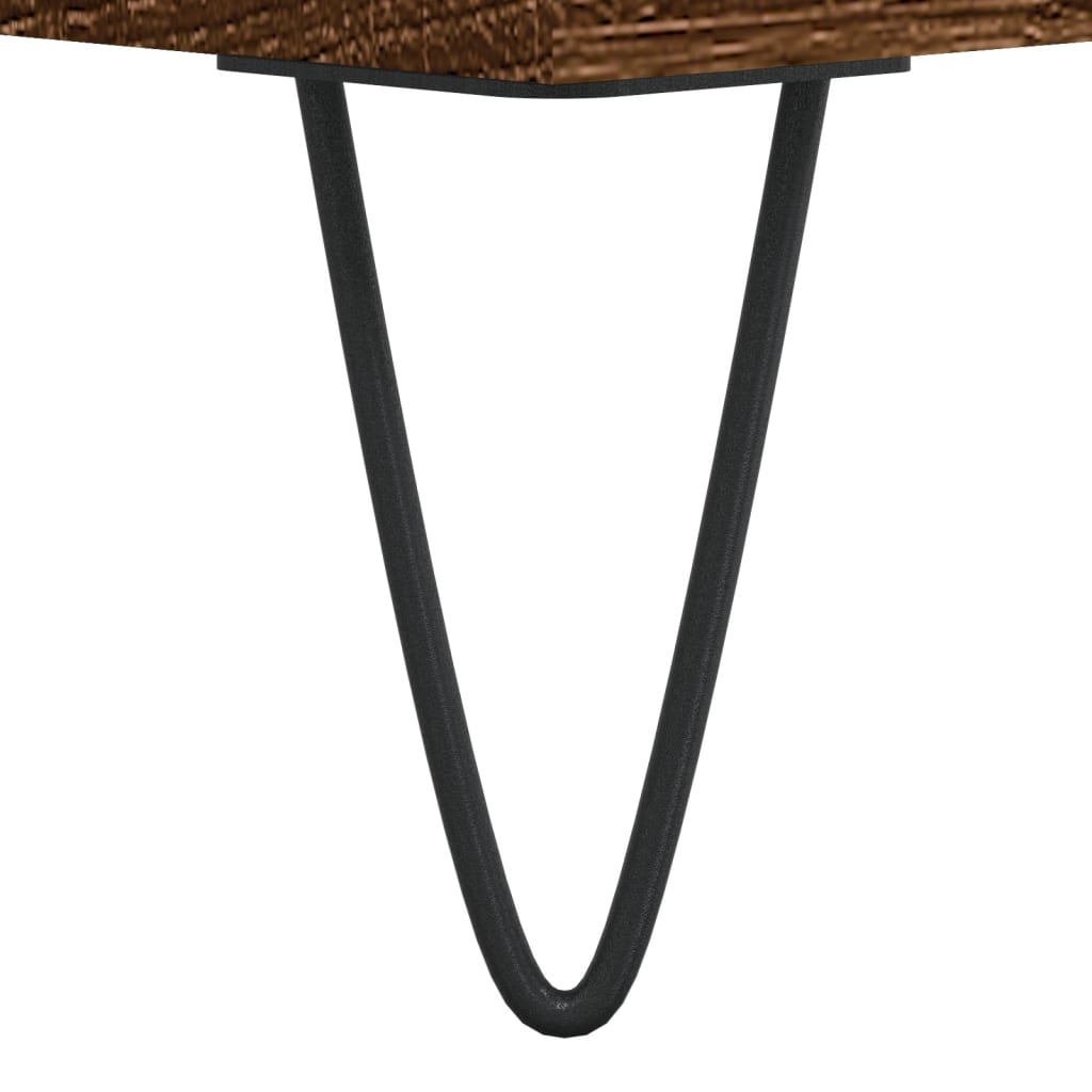 Salongbord brun eik 90x50x36,5 cm konstruert tre