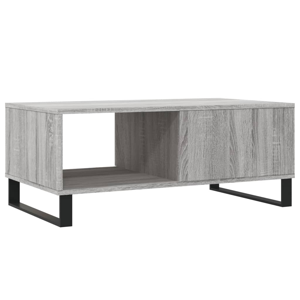 Salongbord grå sonoma 90x50x36,5 cm konstruert tre