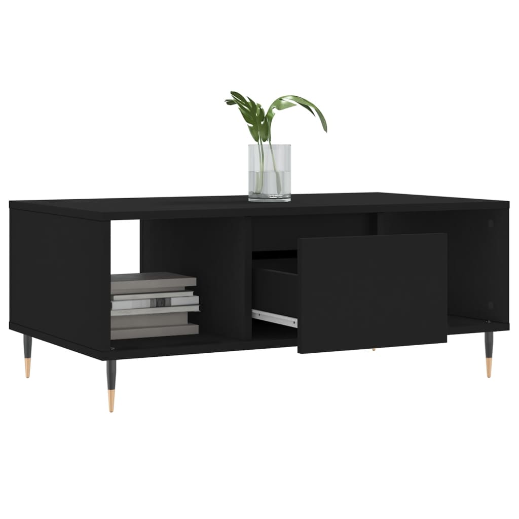 Salongbord svart 90x50x36,5 cm konstruert tre