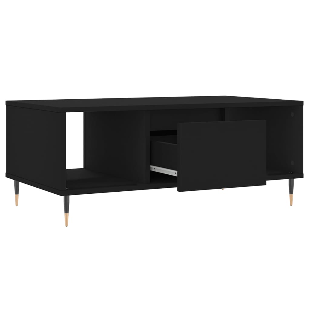 Salongbord svart 90x50x36,5 cm konstruert tre