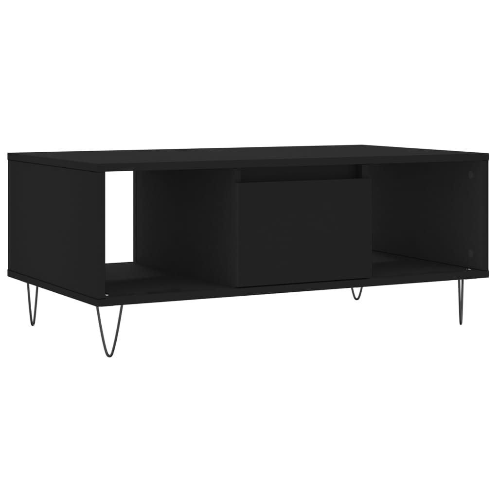 Salongbord svart 90x50x36,5 cm konstruert tre