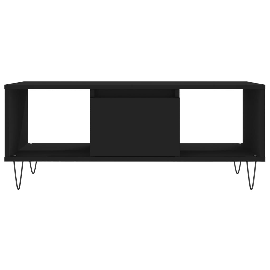 Salongbord svart 90x50x36,5 cm konstruert tre