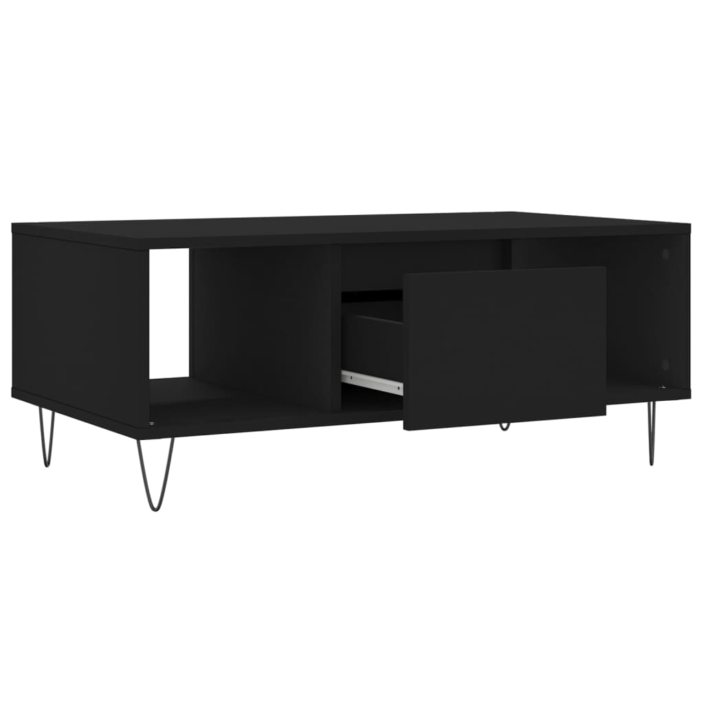 Salongbord svart 90x50x36,5 cm konstruert tre