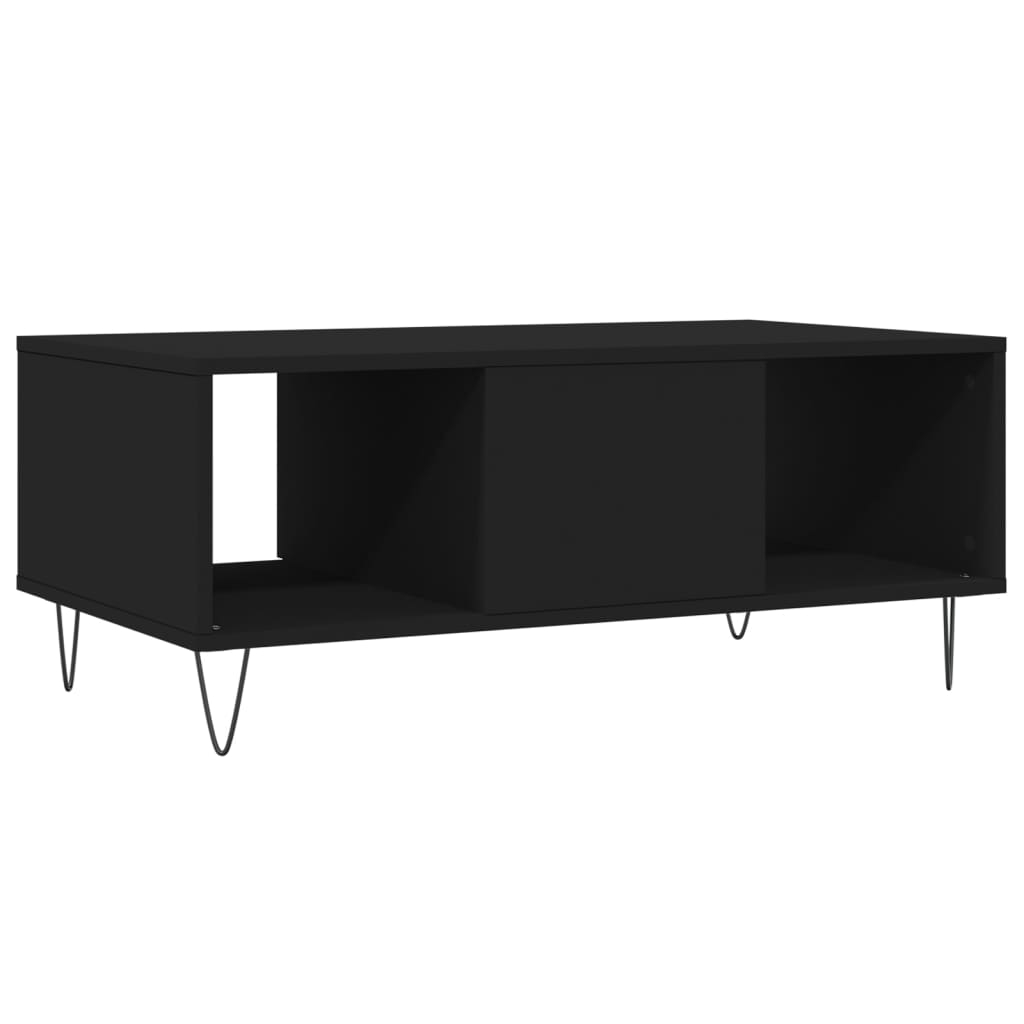 Salongbord svart 90x50x36,5 cm konstruert tre