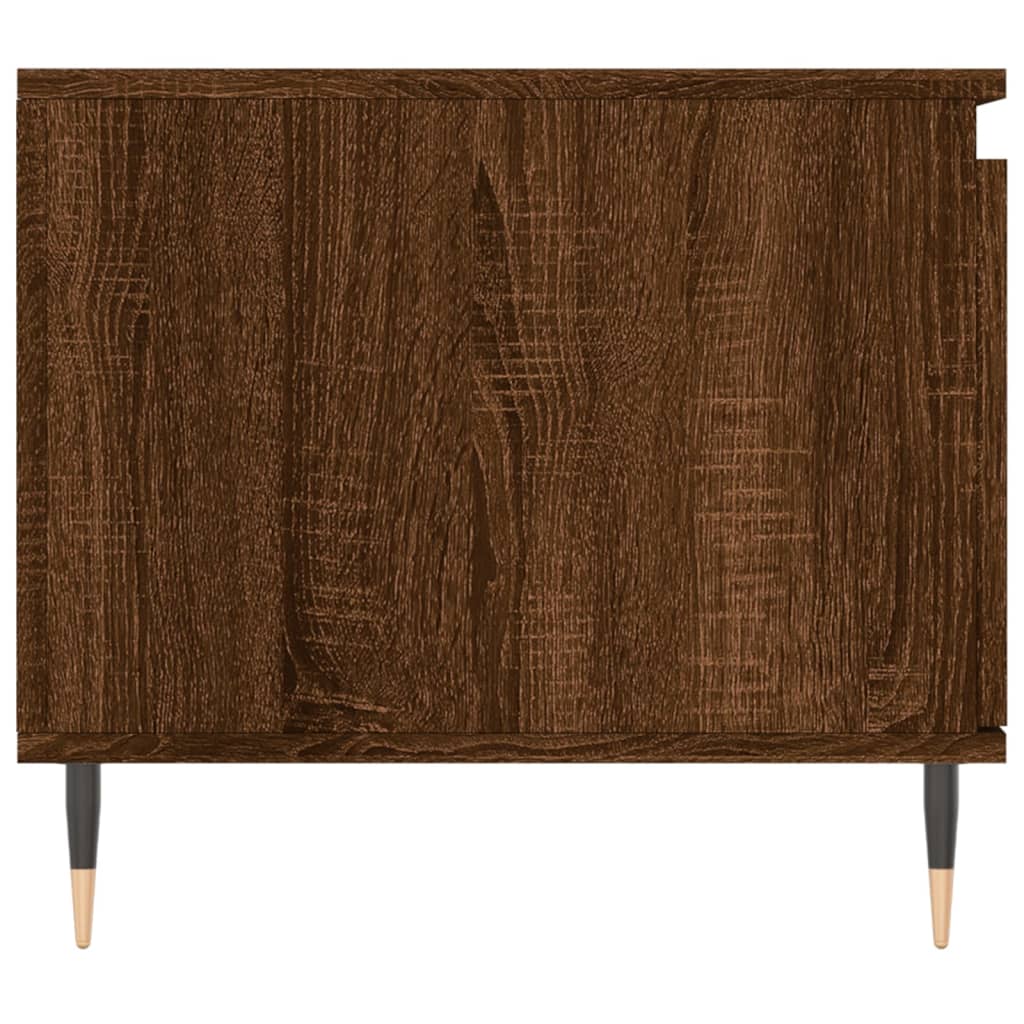 Salongbord brun eik 100x50x45 cm konstruert tre