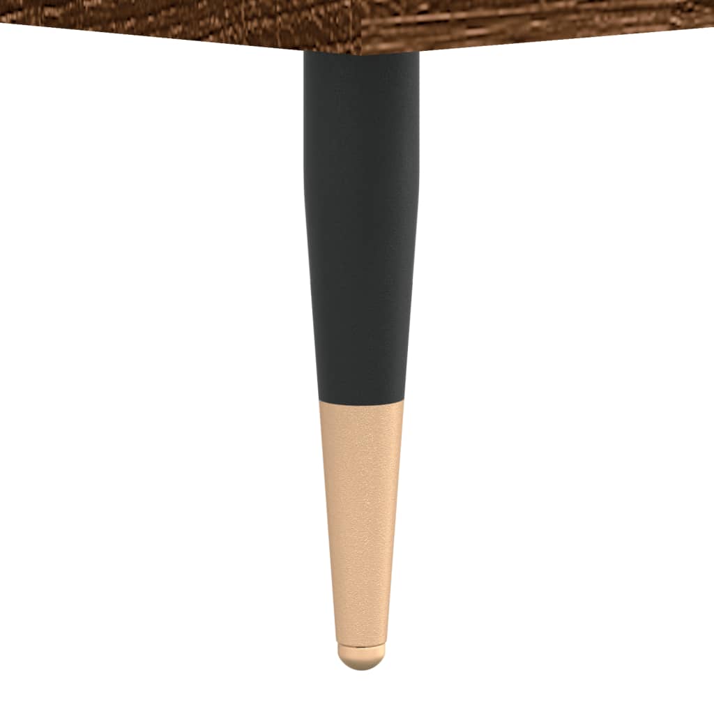 Salongbord brun eik 100x50x45 cm konstruert tre