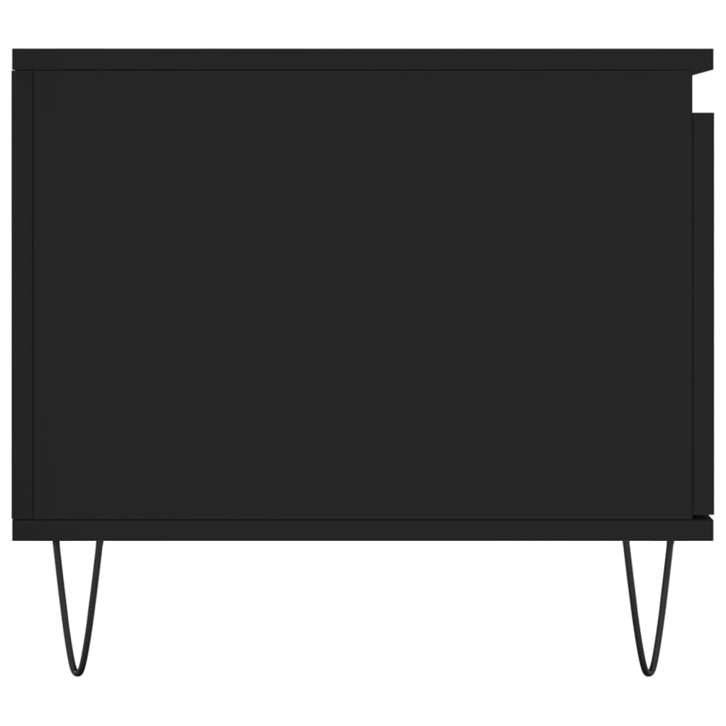 Salongbord svart 100x50x45 cm konstruert tre