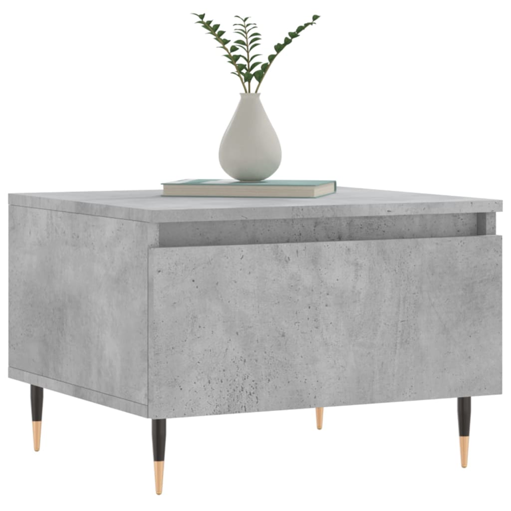 Saongbord 2 stk betonggrå 50x46x35 cm konstruert tre