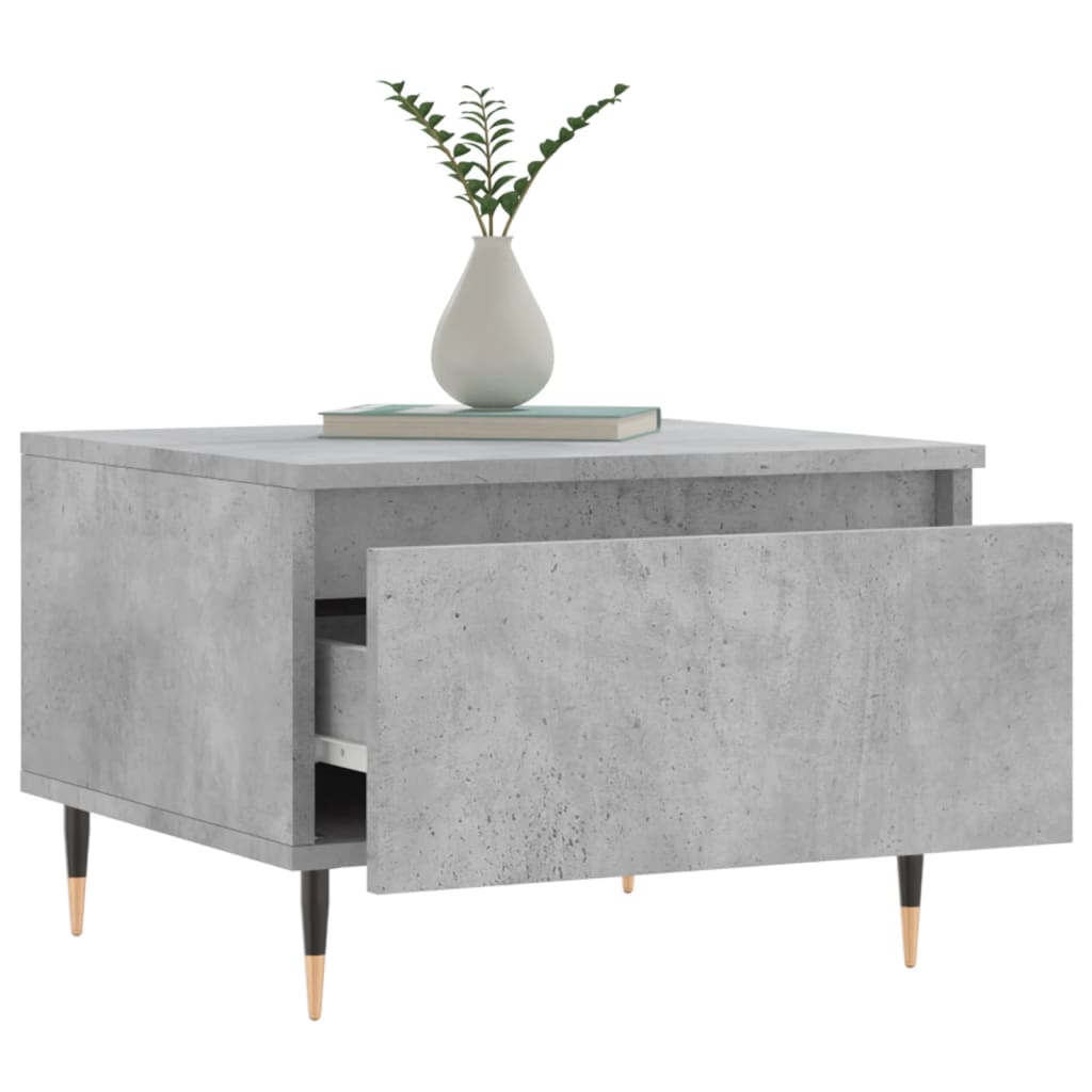 Saongbord 2 stk betonggrå 50x46x35 cm konstruert tre