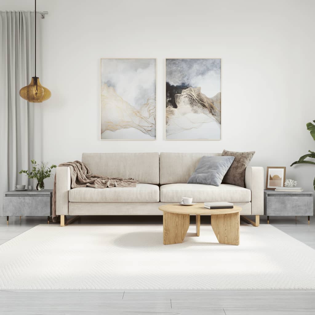 Saongbord 2 stk betonggrå 50x46x35 cm konstruert tre