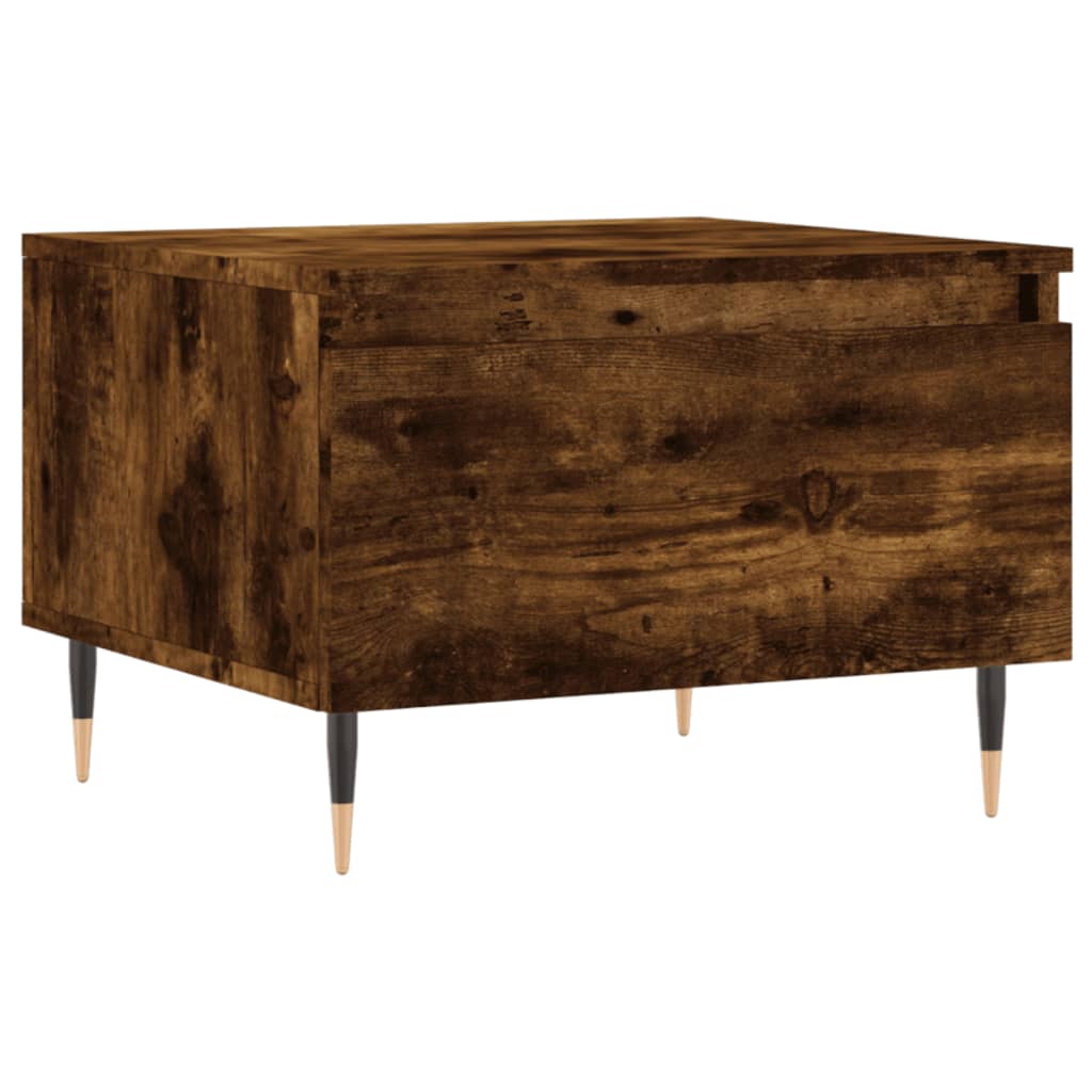 Salongbord 2 stk røkt eik 50x46x35 cm konstruert tre