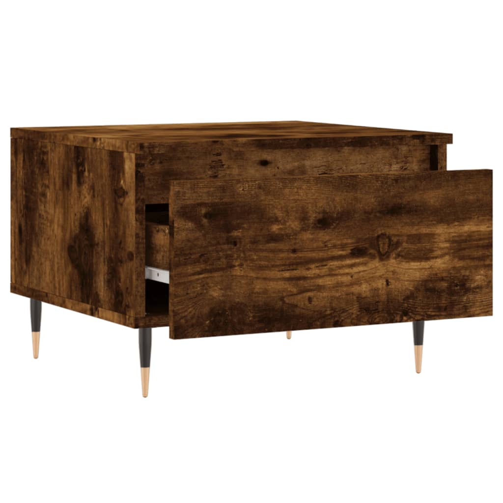Salongbord 2 stk røkt eik 50x46x35 cm konstruert tre