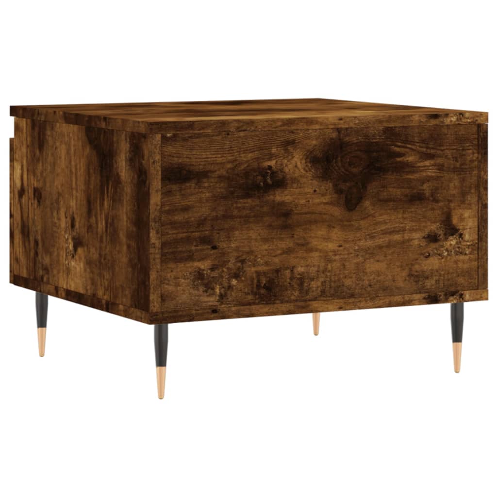 Salongbord 2 stk røkt eik 50x46x35 cm konstruert tre