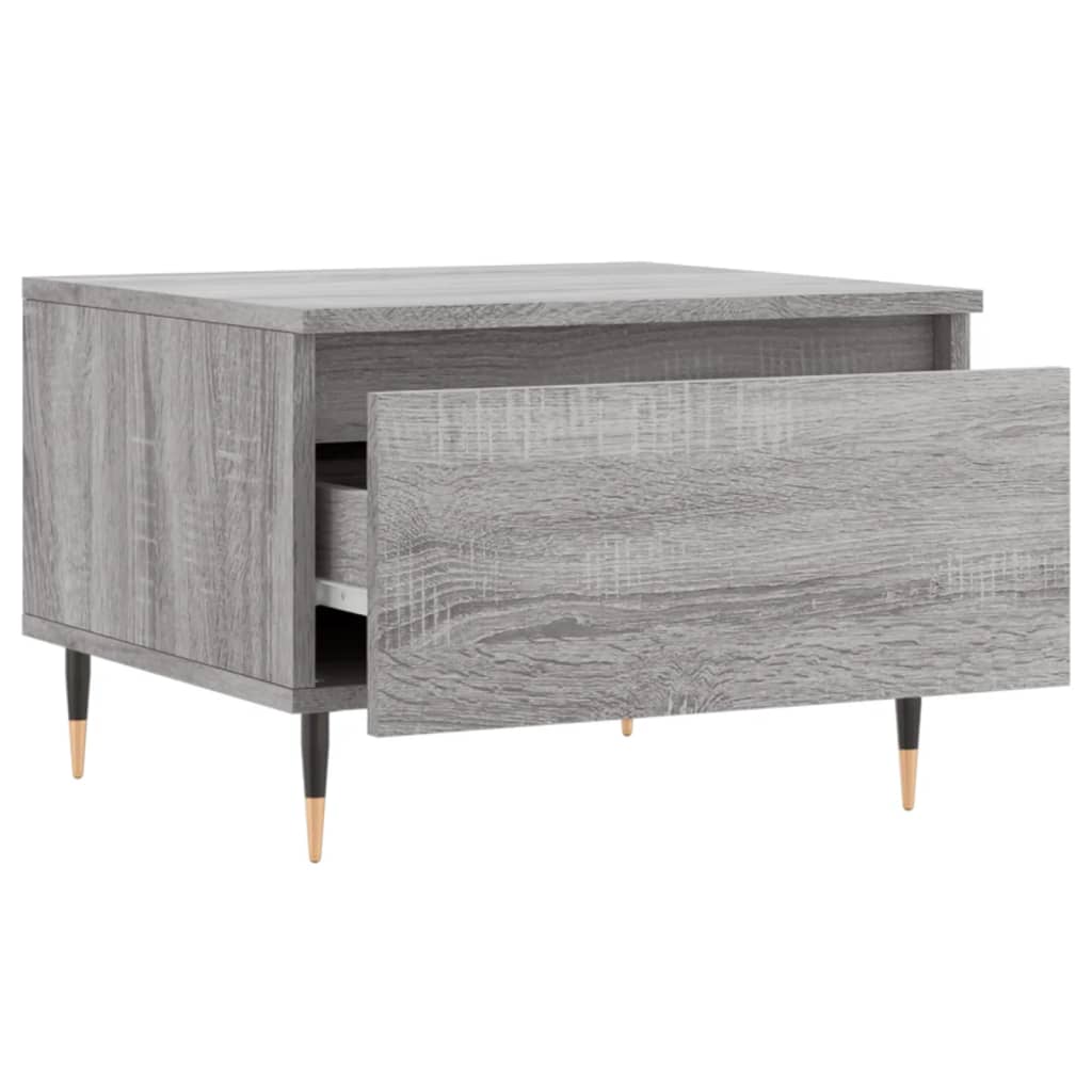 Salongbord 2 stk grå sonoma 50x46x35 cm konstruert tre