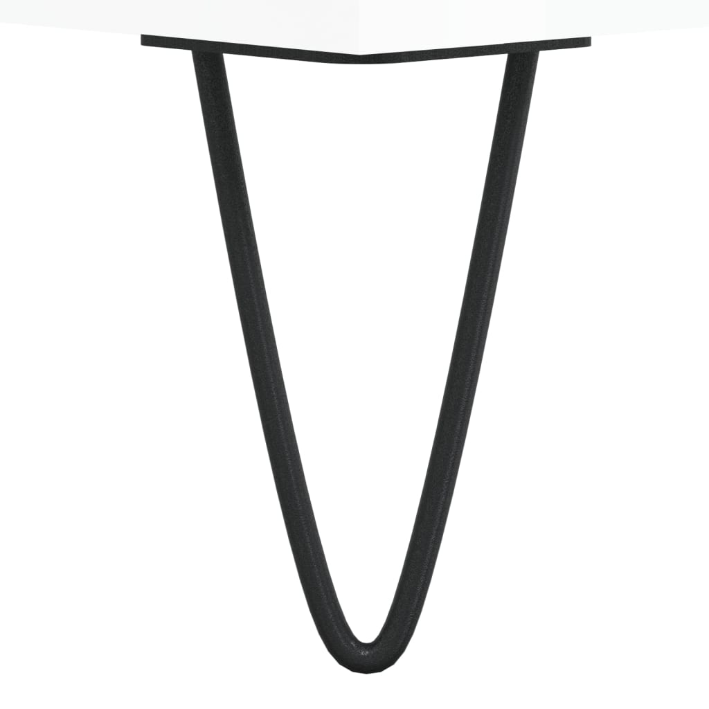 Salongbord 2 stk høyglans hvit 50x46x35 cm konstruert tre