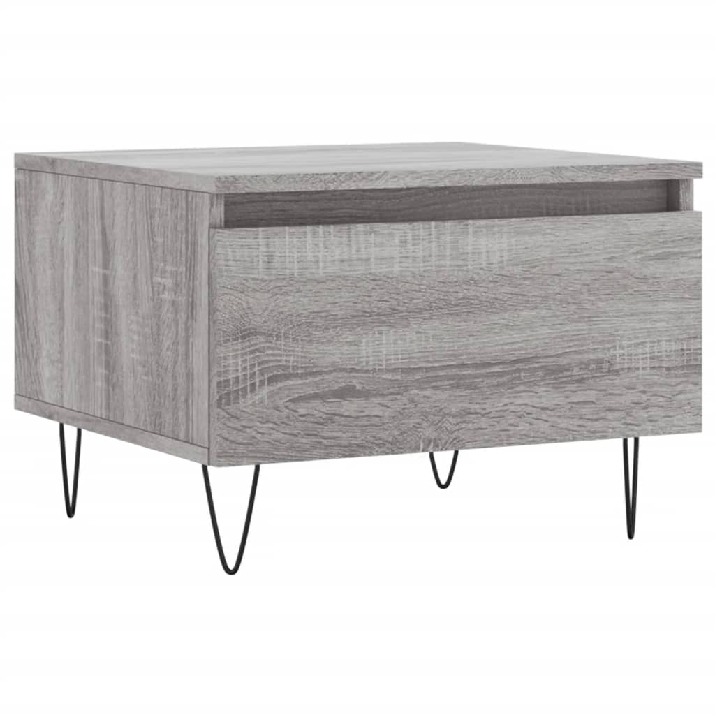 Salongbord 2 stk grå sonoma 50x46x35 cm konstruert tre